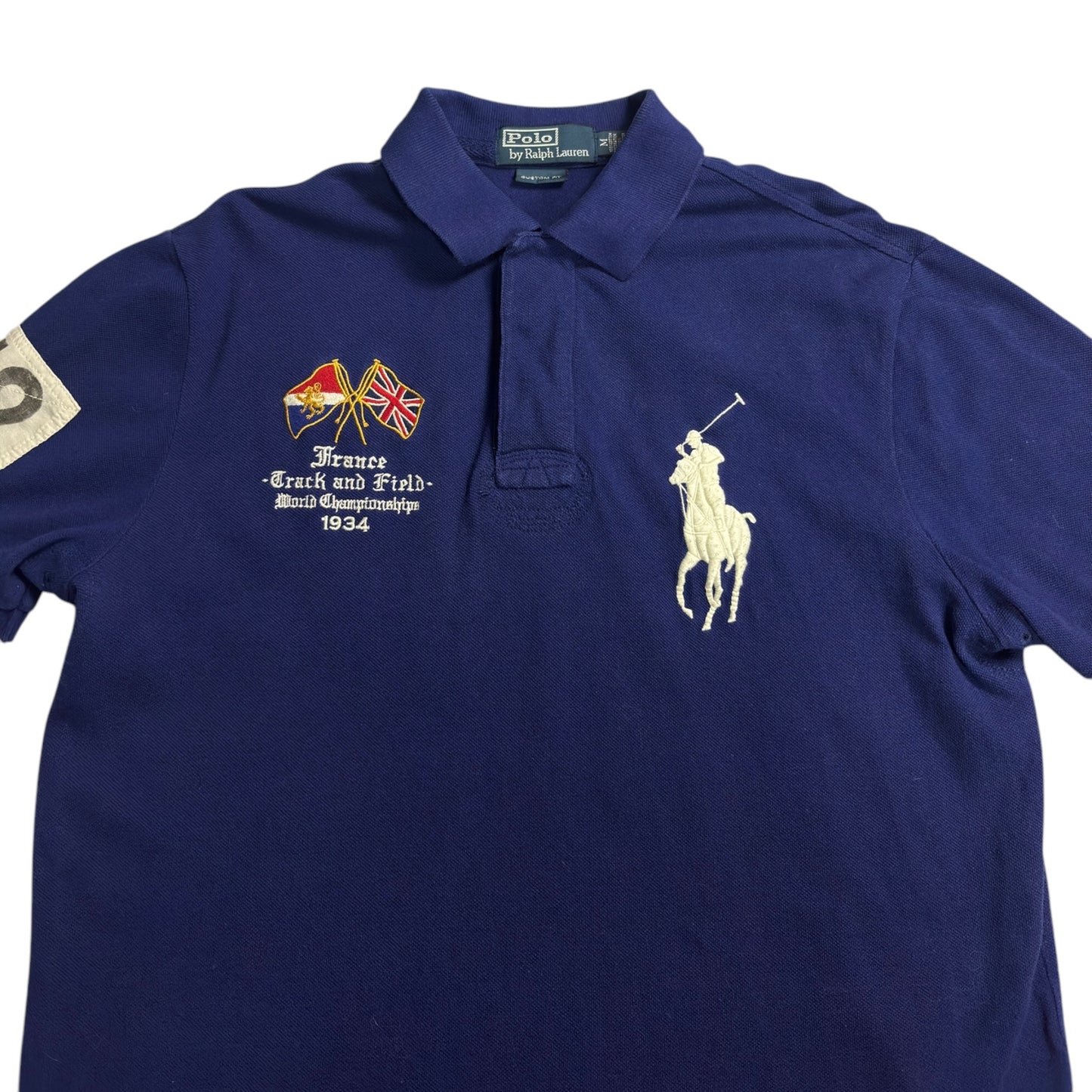 Vintage Y2K Chief Keef Big Pony Ralph Lauren France Big Logo Polo Shirt 00s (M)