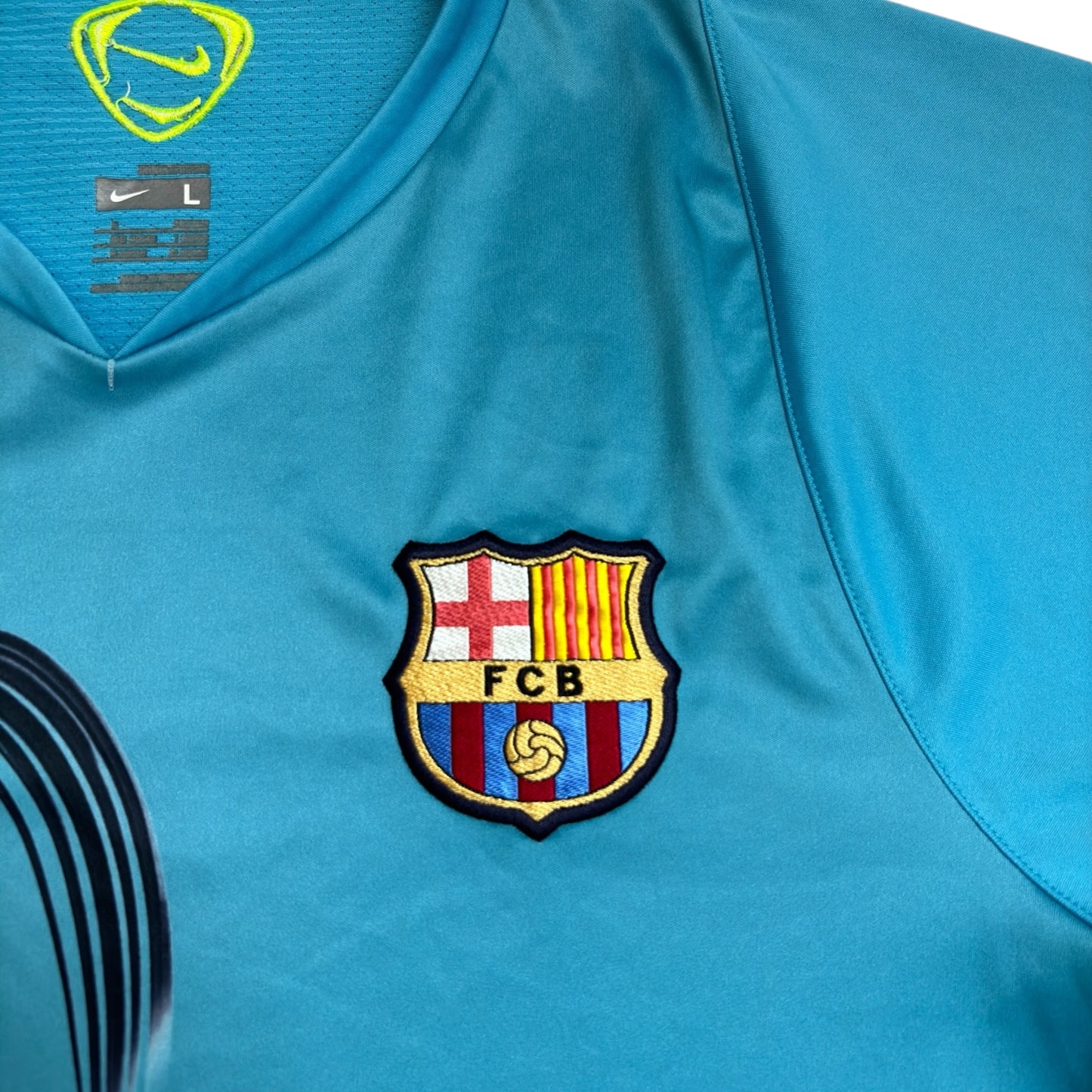 Vintage Y2K Nike Tiempo FC Barcelona Trainings Trikot 08/09 (L)